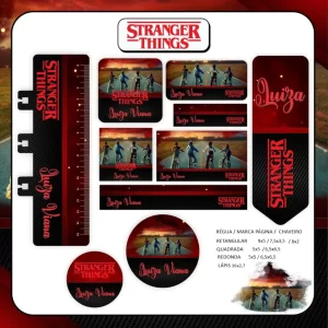 Arquivo Etiqueta Escolar Stranger Things