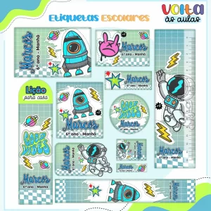 Arquivo Etiqueta Escolar Teen Menino