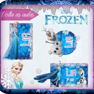 Arquivo Etiqueta Escolar Tema Frozen