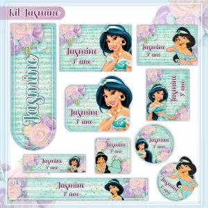 Arquivo Etiqueta Escolar Tema Jasmine