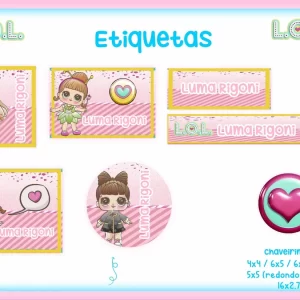 Arquivo Etiqueta Escolar Tema LOL Png