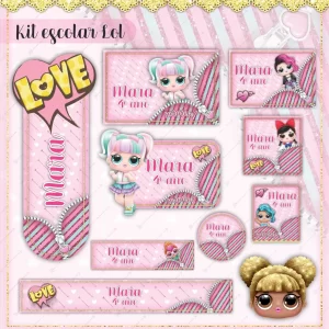 Arquivo Etiqueta Escolar Tema LOL