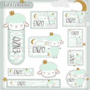 Arquivo Etiqueta Escolar Tema Ovelhinha