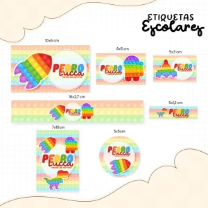 Arquivo Etiqueta Escolar Tema Pop It