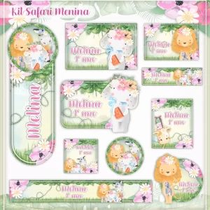 Arquivo Etiqueta Escolar Tema Safari