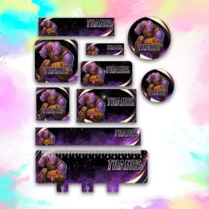 Arquivo Etiqueta Escolar Thanos Png e Pdf
