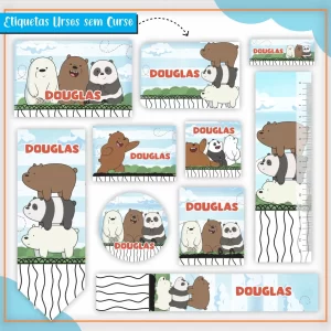 Arquivo Etiqueta Escolar Urso Sem Curso