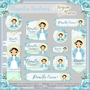 Arquivo Etiqueta Escolar Virgem Maria