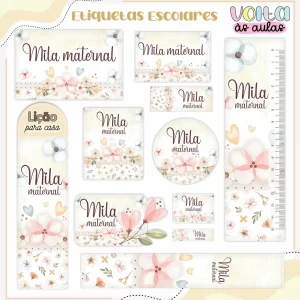 Arquivo Etiqueta Floral Studio, Pdf e Png