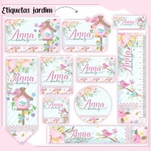 Arquivo Etiqueta Jardim Studio, Png e Pdf