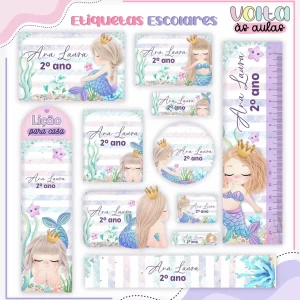 Arquivo Etiqueta Sereia Studio, Png e Pdf