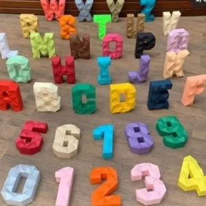 Arquivo Letras E Números Lowpoly Studio