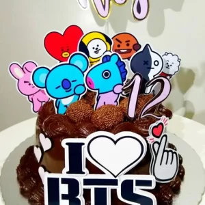 Arquivo Tema Topo de Bolo Bts Studio