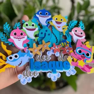 Arquivo Topo Bolo Baby Shark Studio