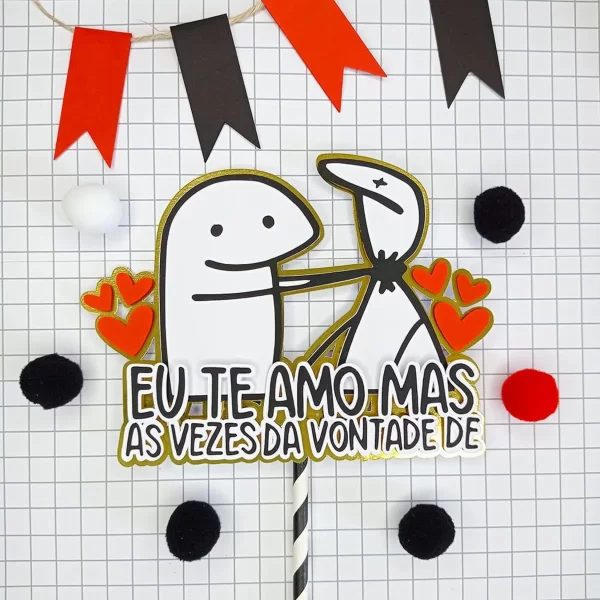 Arquivo Topo Bolo Flork Eu Te Amo Studio