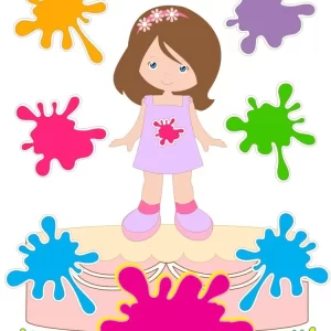 Arquivo Topo Bolo Pintando o 7 Rosa Studio