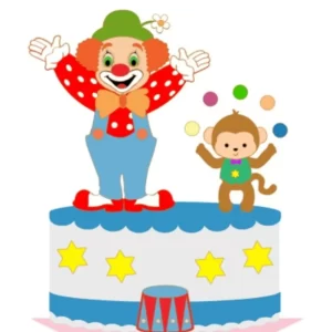 Arquivo Topo De Bolo Palhaço Macaco Studio