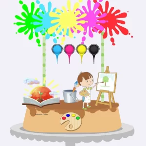 Arquivo Topo de Bolo Aquarela Studio