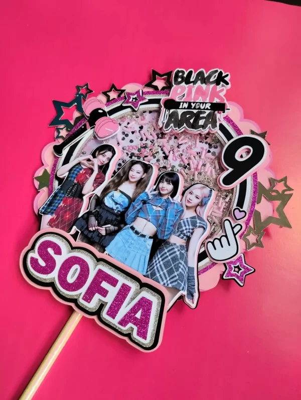 Arquivo Topo de Bolo Black Pink Studio