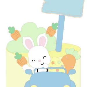 Arquivo Topo de Bolo Coelho Fusca Studio