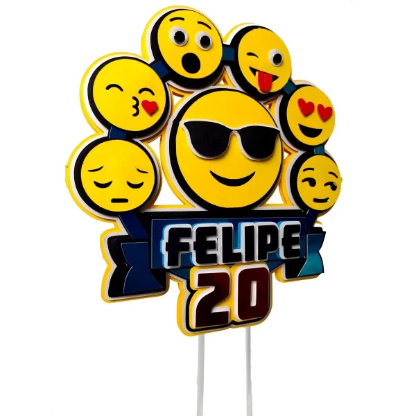 Arquivo Topo de Bolo Emoji Studio