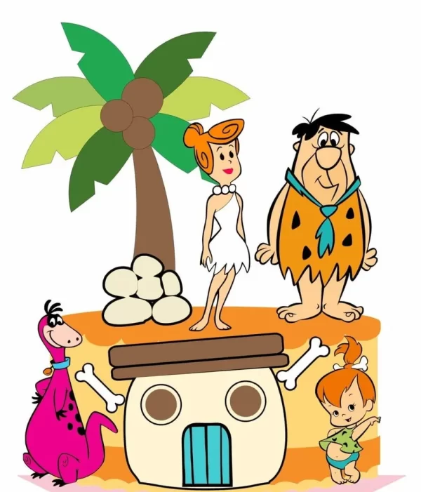 Arquivo Topo de Bolo Flintstones Studio