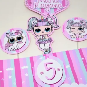 Arquivo Topo de Bolo Lol Unicórnio Studio