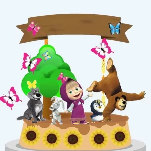 Arquivo Topo de Bolo Masha e o Urso Studio