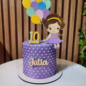 Arquivo Topo de Bolo Menina Balão Studio