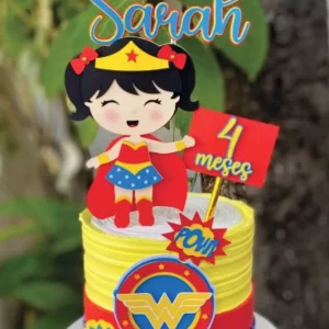 Arquivo Topo de Bolo Mulher Maravilha Studio