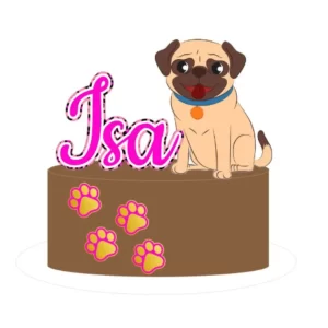 Arquivo Topo de Bolo Pug Studio