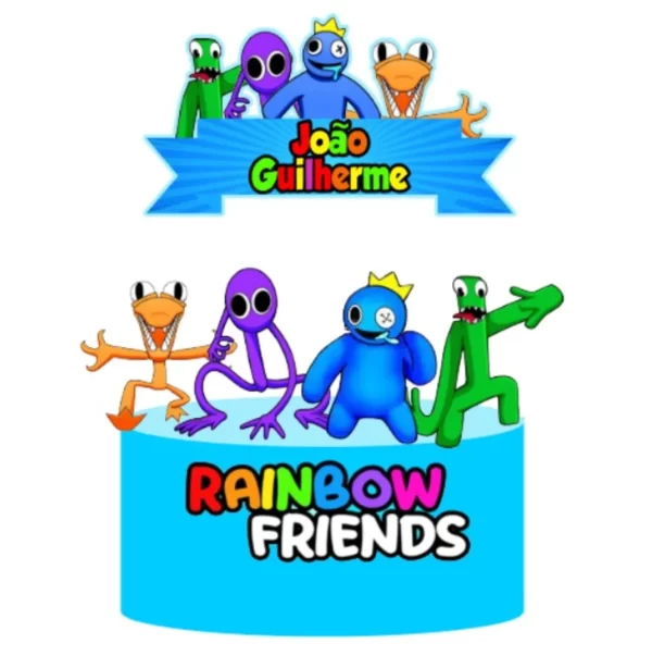 Arquivo Topo de Bolo Rainbow Friends Studio