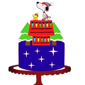 Arquivo Topo de Bolo Snoopy Natal Studio