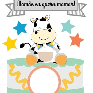 Arquivo Topo de Bolo Vaquinha Studio