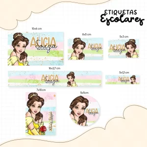 Arquivo de Corte Etiqueta Bela e a Fera