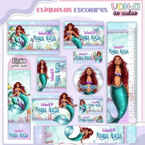 Arquivo de Corte Etiqueta Escolar Ariel