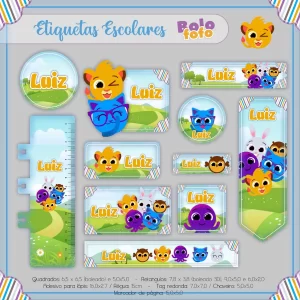 Arquivo de Corte Etiqueta Escolar Bolofofos