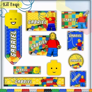 Arquivo de Corte Etiqueta Escolar Lego