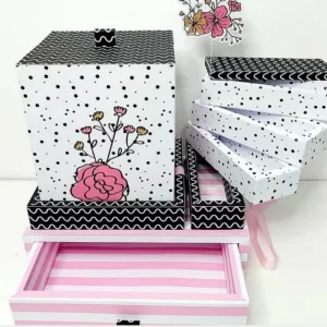 Caixa Delicake Black Pink Studio, Png e Pdf