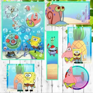 Etiqueta Escolar Bob Esponja Studio
