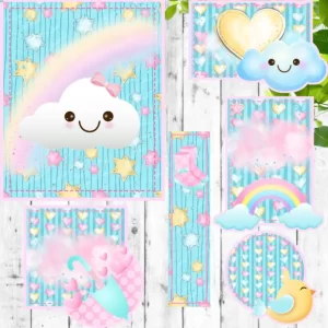 Etiqueta Escolar Chuva de Amor Studio