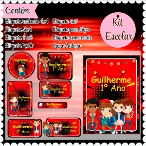 Etiqueta Escolar Digital Stranger Things