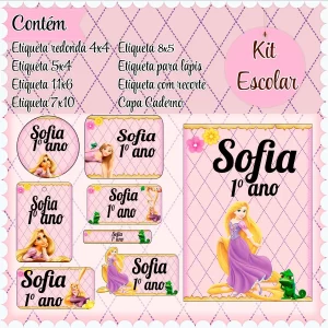 Etiqueta Escolar Enrolados Studio, Png e Pdf