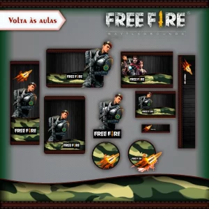Etiqueta Escolar Free Fire Studio e Pdf