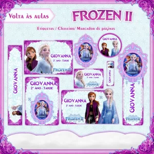 Etiqueta Escolar Frozen Studio e Pdf