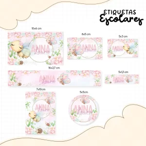 Etiqueta Escolar Jardim Studio, Png, Dxf e Pdf