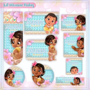 Etiqueta Escolar Moana Studio, Cdr, Png e Pdf