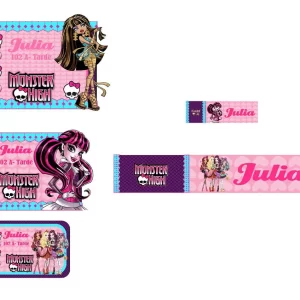 Etiqueta Escolar Monster High Studio