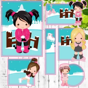 Etiqueta Escolar Neve Menina Studio