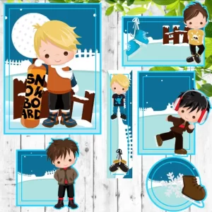 Etiqueta Escolar Neve Menino Studio